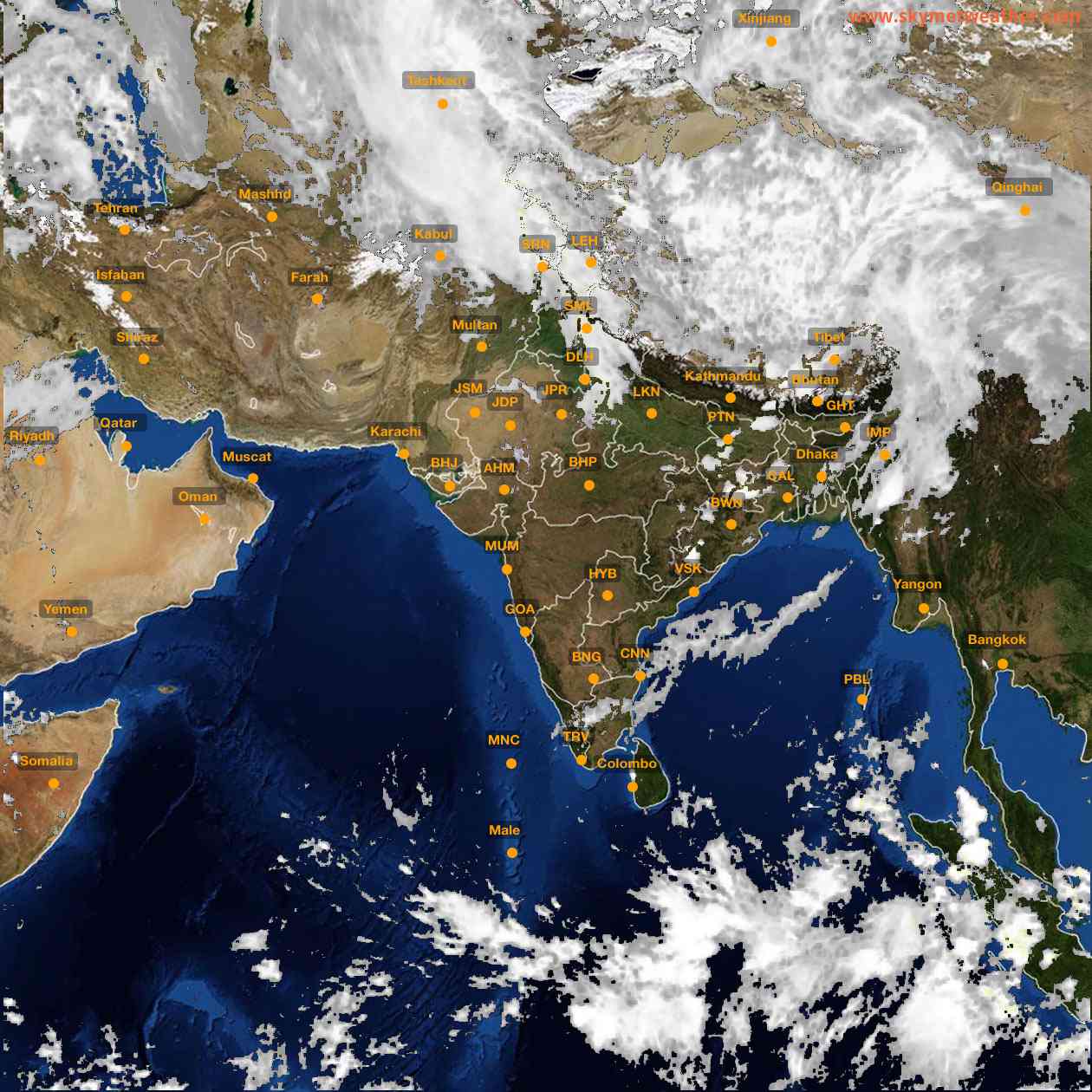 Latest INSAT Weather Satellite Image of India - Infrared Map - 16:00 IST on 7 April 2026