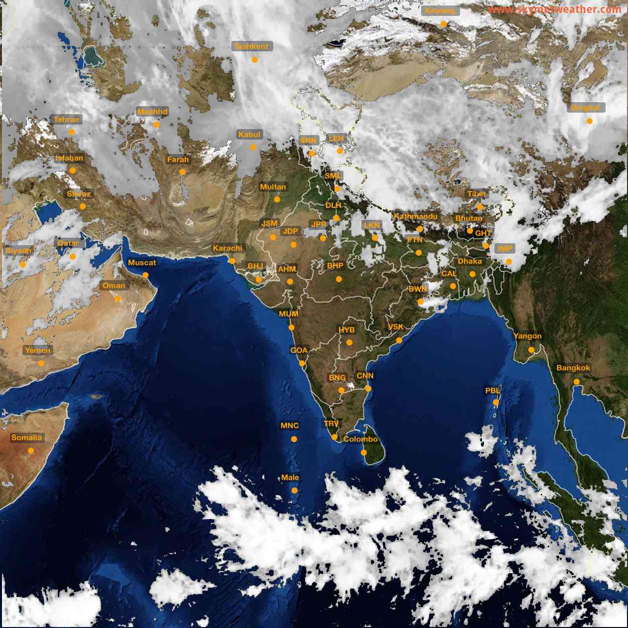 Latest INSAT Weather Satellite Image of India - Infrared Map - 08:00 IST on 8 April 2026