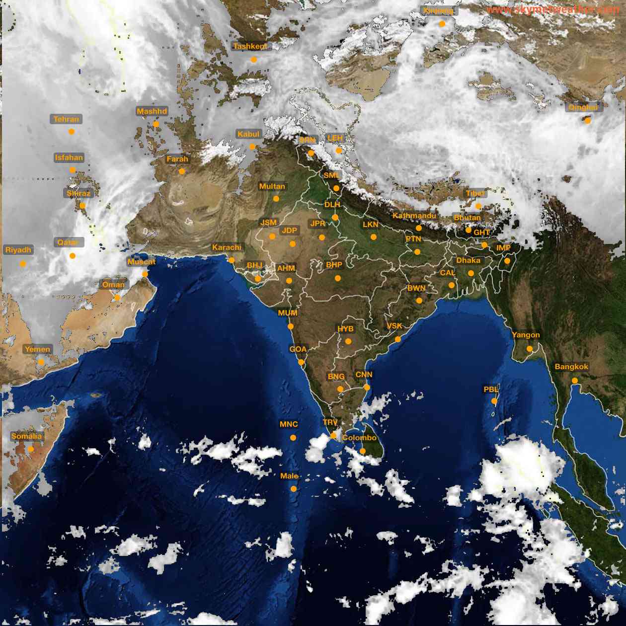Latest INSAT Weather Satellite Image of India - Infrared Map - 09:00 IST on 14 April 2026