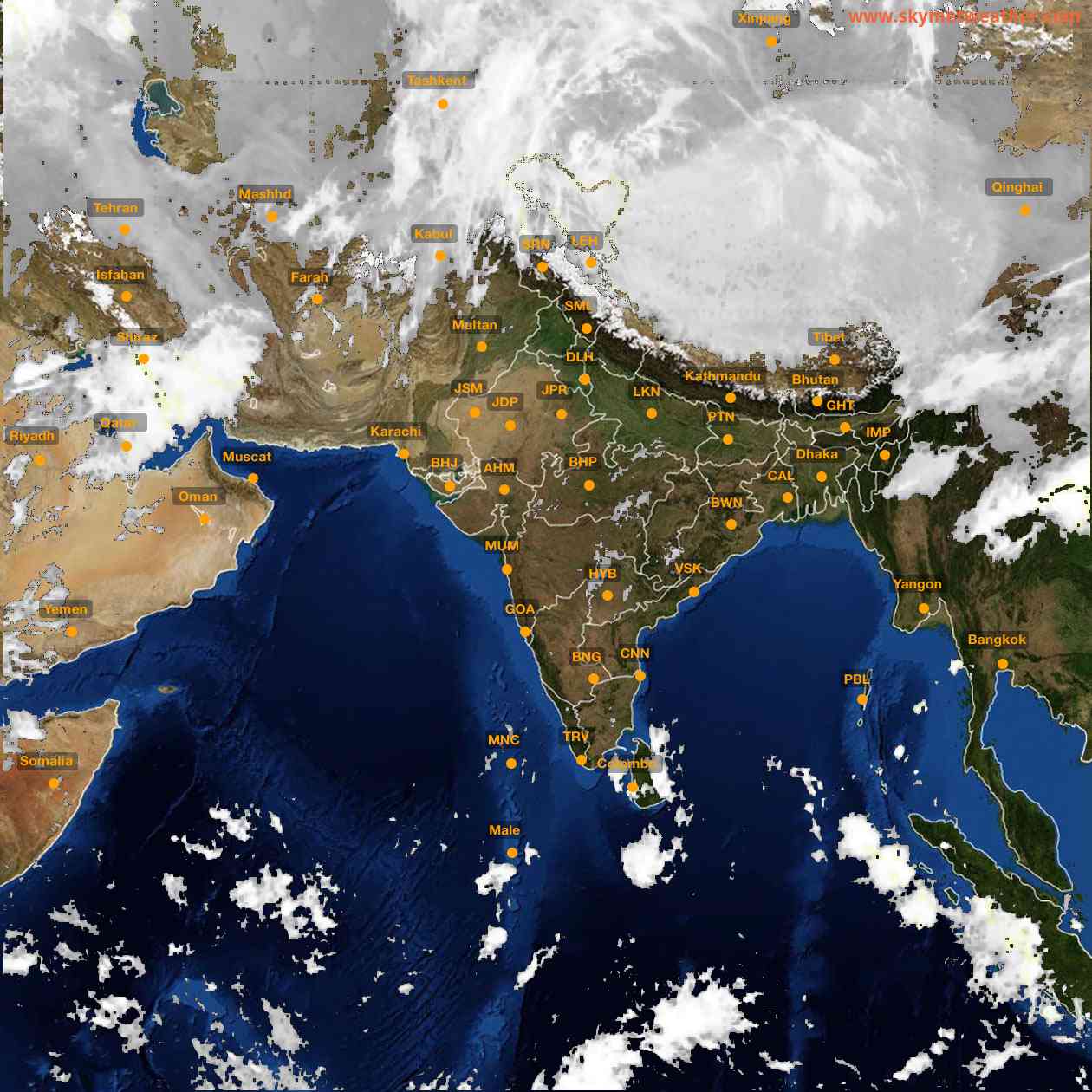 Latest INSAT Weather Satellite Image of India - Infrared Map - 06:00 IST on 23 April 2026