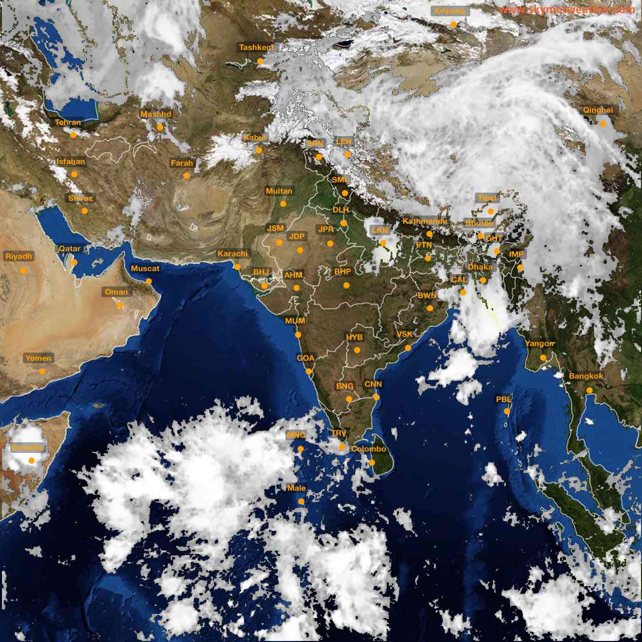 Latest INSAT Weather Satellite Image of India - Infrared Map - 11:00 IST on 30 April 2026