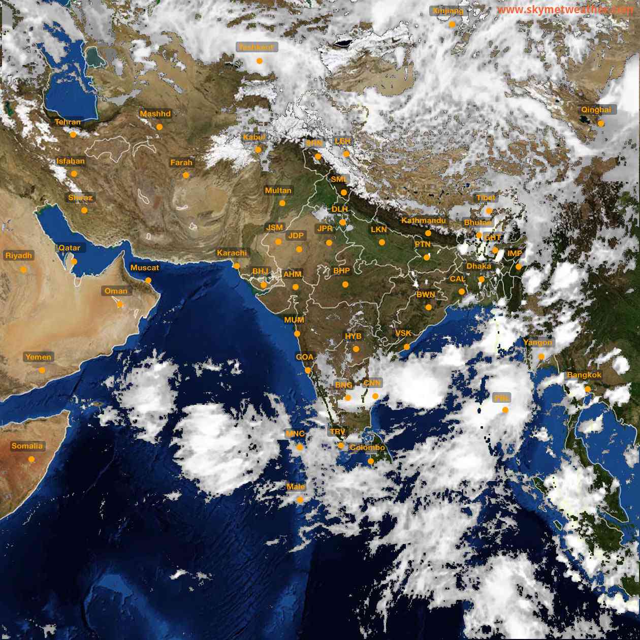 Latest INSAT Weather Satellite Image of India - Infrared Map - 15:00 IST on 23 May 2026