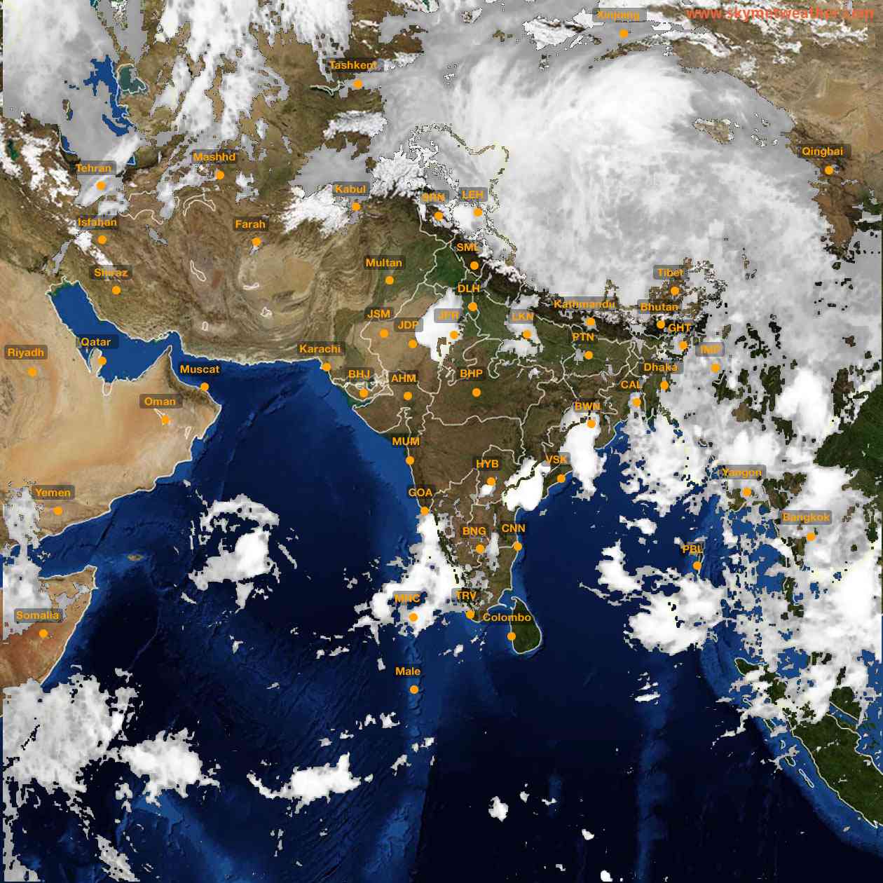 Latest INSAT Weather Satellite Image of India - Infrared Map - 06:00 IST on 30 May 2026