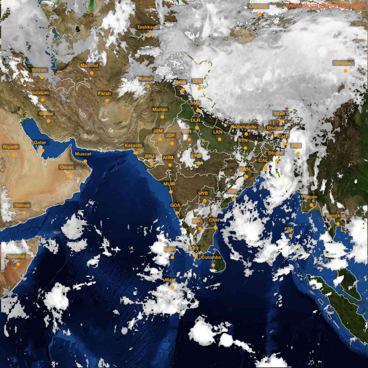 Latest INSAT Weather Satellite Image of India - Infrared Map - 06:00 IST on 31 May 2026